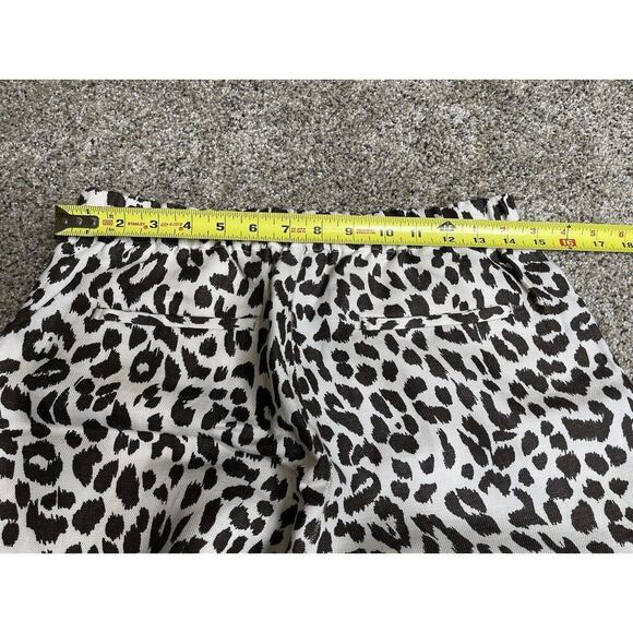 J. Crew Womens Linen Blend Leopard Print Pants Size 6 Lightweight - Picture 7 of 9